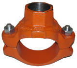 Ductilic MECHANICAL TEE, Threaded Branch Outlet, Grooved Branch Outlet Housing are made of Ductile iron conforming to ASTM A536, Gr. 65-45-12. Mechanical Tee is supplied with an EPDM gasket and two pairs of bolts and nuts. Bolts are heat treated and conform to the requirements of ASTM A183 and Nuts to ASTM A194. Tees are painted orange or red, or as an option can be supplied hot dipped zinc galvanization & coated with rust inhibiting paint. Other coatings by special request are available, Products are listed, approved and or certified by UL and FM.