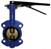 200 WOG 2�-12�, 150 WOG 14�-24�, 10 position lever handle 2�-12�, Gear Operator 2�-24� ,One-piece S.S. 416 stem & three stem bushing design provides dependable long lasting operation ,Precision machined disc offers bubble-tight shutoff with low sealing torques ,Disc material options include, Ductile iron with nickel plating or aluminum/bronze � both with Bluna-N liners, S.S. 304 disc available with EPDM liner, Extension stem kits available for underground installation 24�-72�, Actuator mounting flange accepts all types of actuators, Size 2�-24�, Pneumatic-actuated Butterfly Valve & Electric-actuated Butterfly Valve are available upon request.